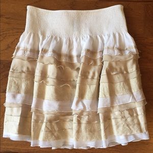 White House Black Market  ruffled skirt