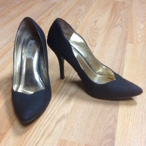 Black suede Jennifer Lopez heels
