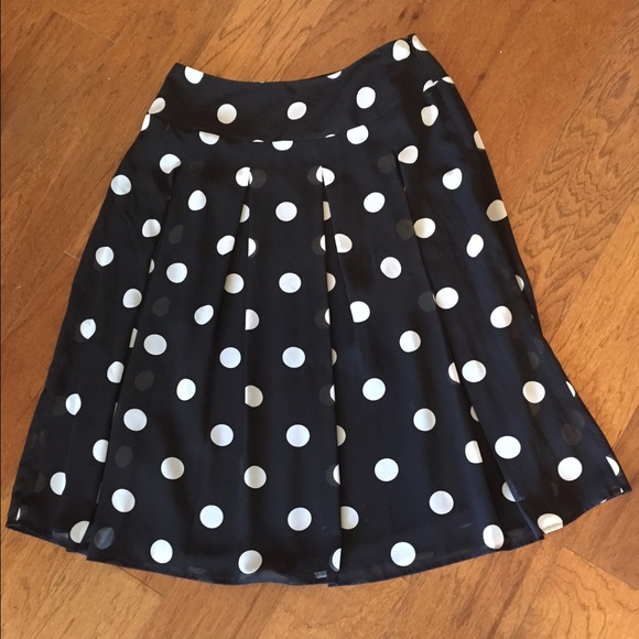 Evan Picone Dresses & Skirts - Black and white polkadot skirt