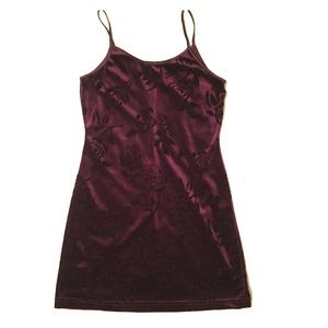 90's Roses Velvet Dress