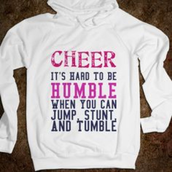 White Cheerleading Hooded Sweatshirt