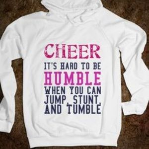 White Cheerleading Hooded Sweatshirt