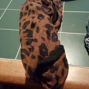 animal print wide infinity scarf
