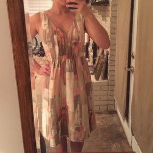 Banana Republic silk brush strokes dress