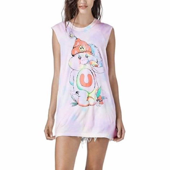 UNIF Tops - UNIF Don't Care Bear Tank