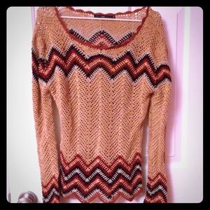 Boho- styled pullover sweater