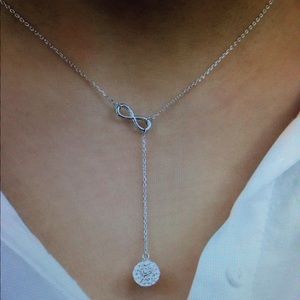Swarovski Elements Infinity Y necklace