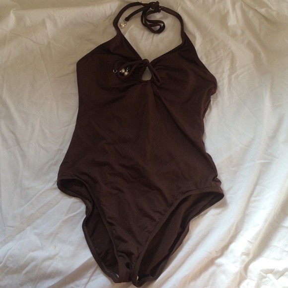 Brown Anne Cole One Piece Swimsuit