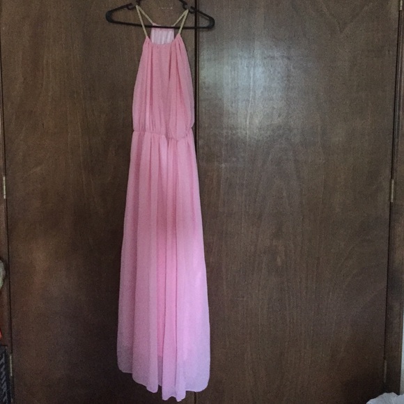 Pink long dress