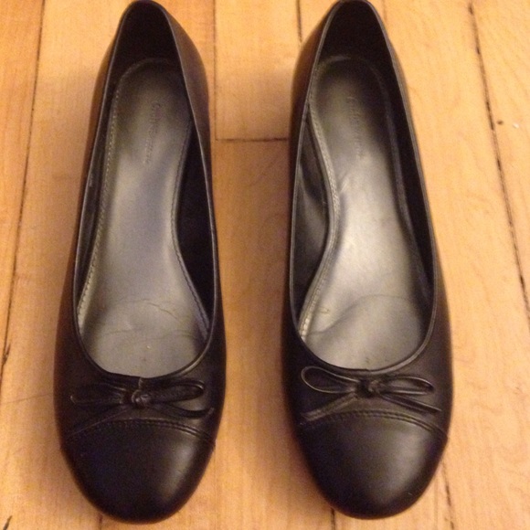 Black flats with bow🎀