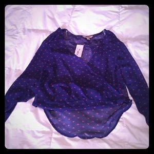 Sheer blue blouse