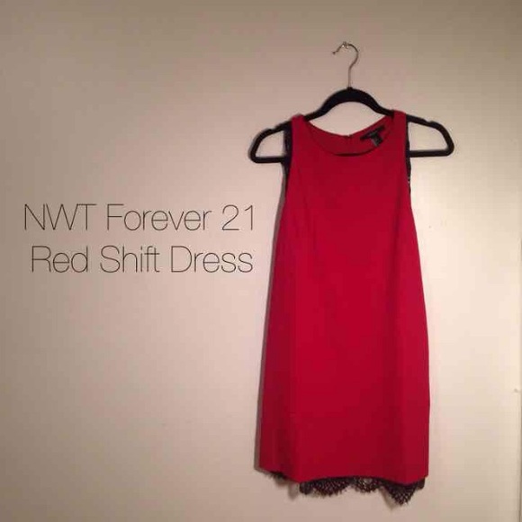 Forever 21 Red Shift Dress - Picture 2 of 4