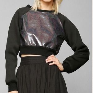 ❗️sale❗️Unif neoprene hologram cropped sweater