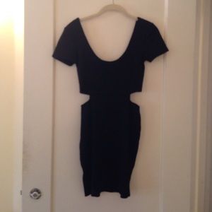 Black bodycon mini dress xs
