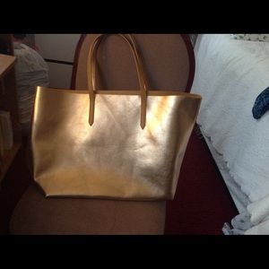 Gold tote reversible by Express