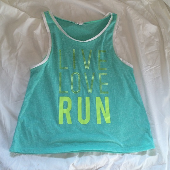 Green active tank top