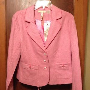 Pink wool blazer