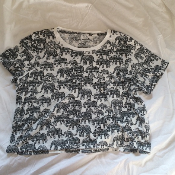 Elephant printed crop top
