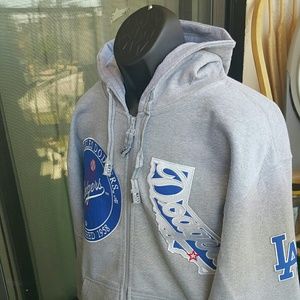 Dodgers custom zipper hoodie sweater