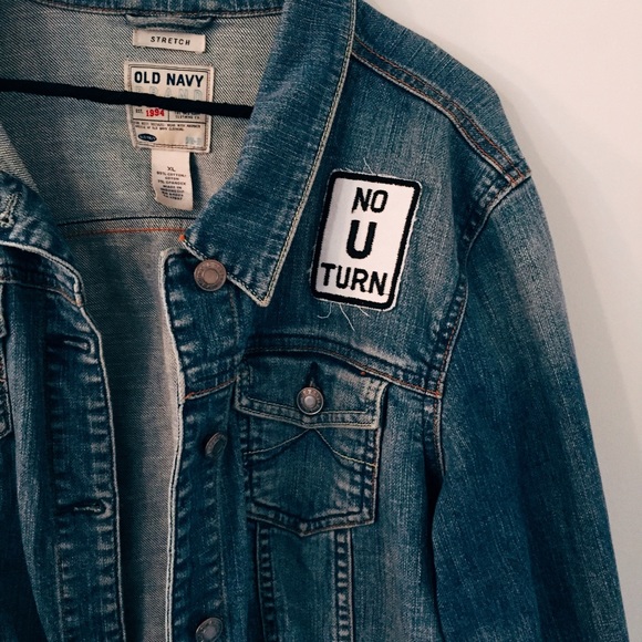 oversized jean jacket with patches - Picture 2 of 2