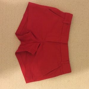 J.Crew red chino shorts size 2