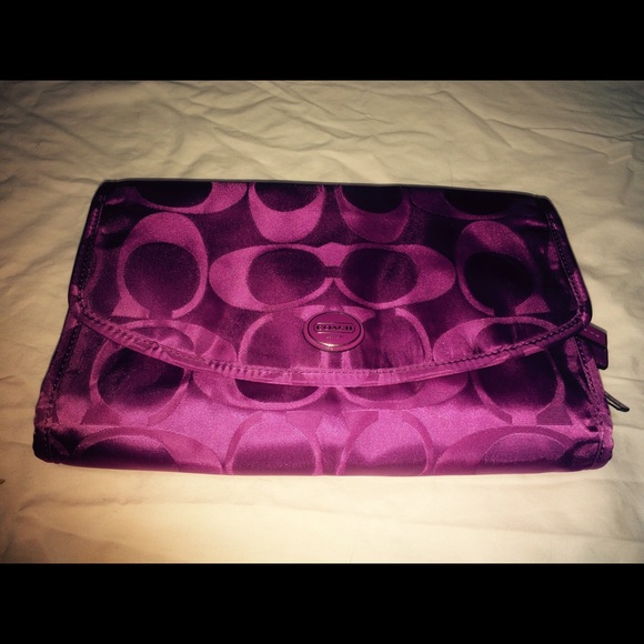 Coach hanging makeup bag
