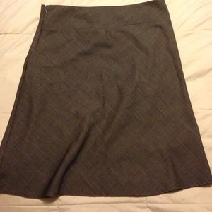 Brown knee length dress skirt