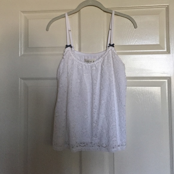 White lace tank top
