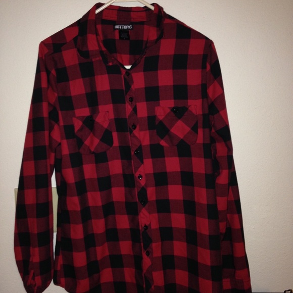 red and black plaid shirt