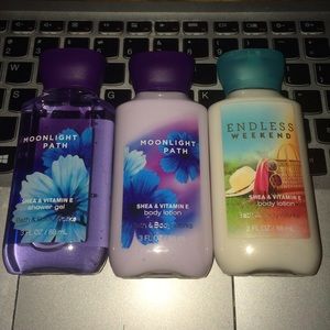 shower gel and lotion