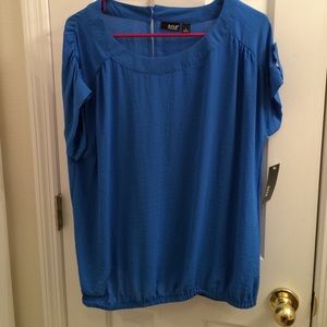 a.n.a Blue Short-Sleeve top Size L