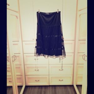 Black A-line skirt by Express