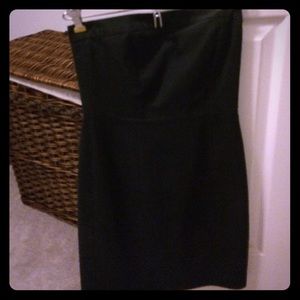 Black strapless gap dress