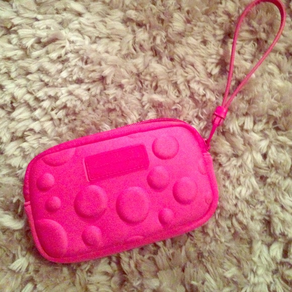 Marc by Marc Jacobs hot pink bubble wristlet
