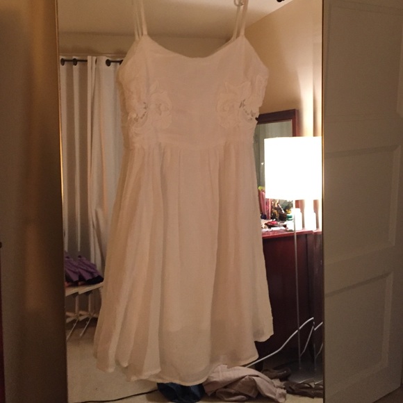 NWT white sundress with lace cut outs