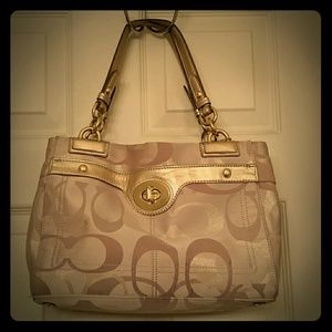 Gold signature Coach Purse