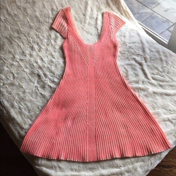 Pink Ribbed Free People Dress