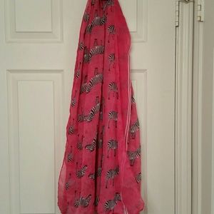 Zebra scarf long and beatiful.