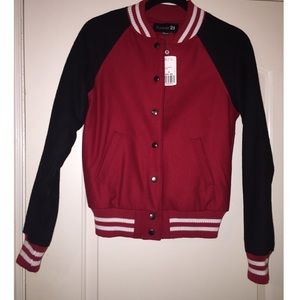 Forever 21 Red & Black varsity jacket