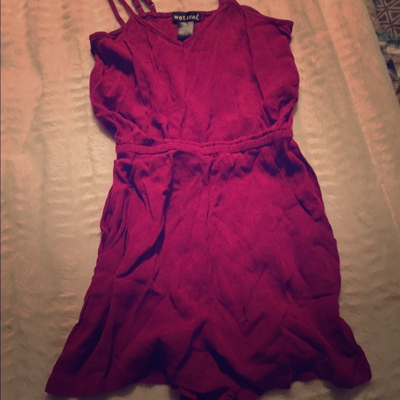 Burgundy romper