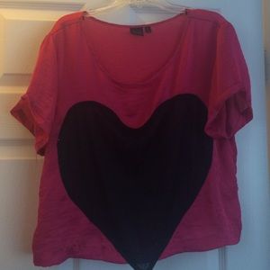 Pink Hearts Crop Top