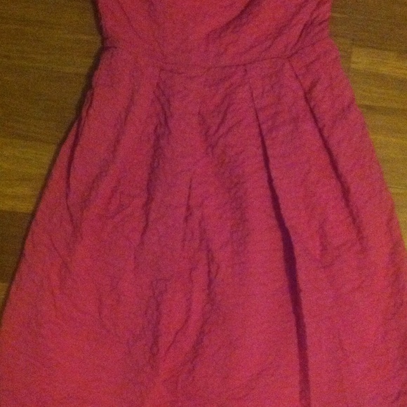 Pink strapless dress