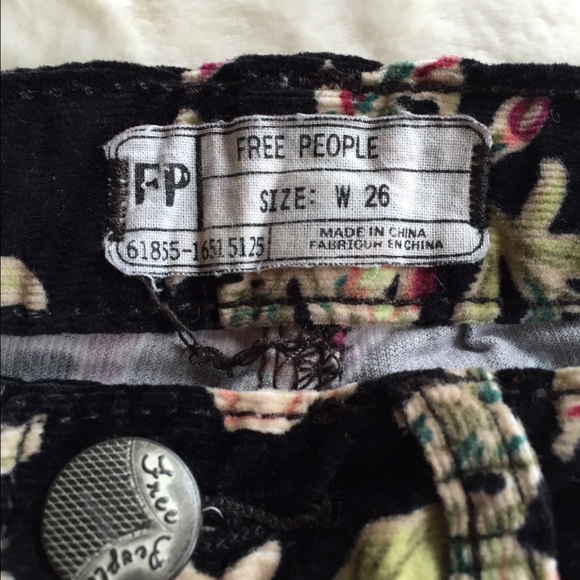 Floral Velvet Free People Pants - Picture 4 of 4