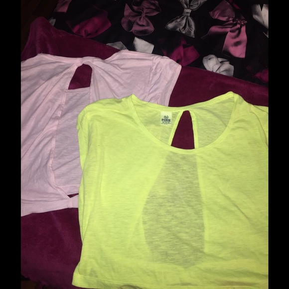 VS PINK keyhole back tees 2 for 1