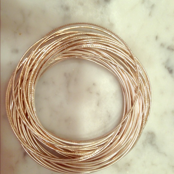 Silver bangle bracelet