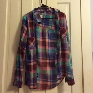 American Eagle Vintage Boyfriend Plaid Shirt