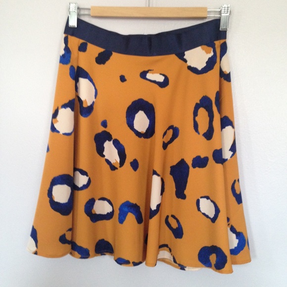 Abstract Leopard Print Circle Skirt