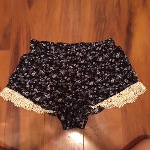 Forever 21 Floral Loose Shorts