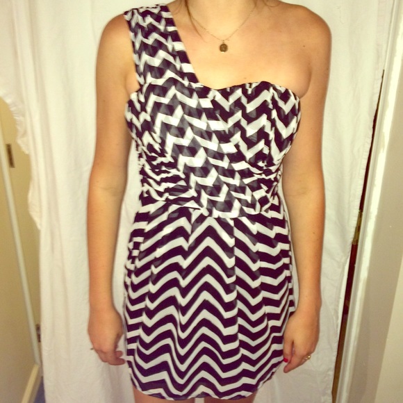 Black and White one strap dress
