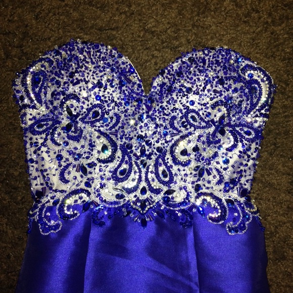 Royal Blue Prom Dress - Picture 2 of 4